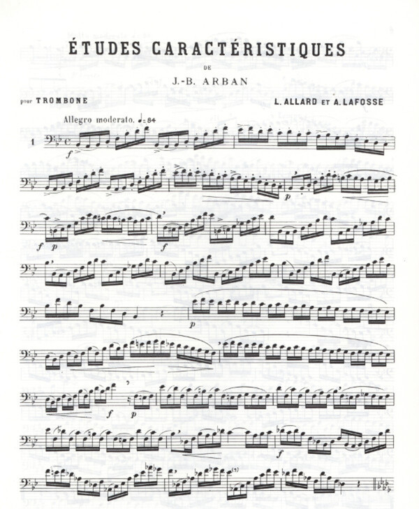 Arban, JeanBaptiste 7 Etudes caracteristiques für Posaune + Klavier