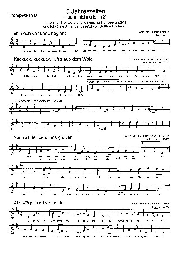 Eh Noch Der Lenz Beginnt Text Schreiter, Gottfried - 5 Jahreszeiten spiel nicht allein für
