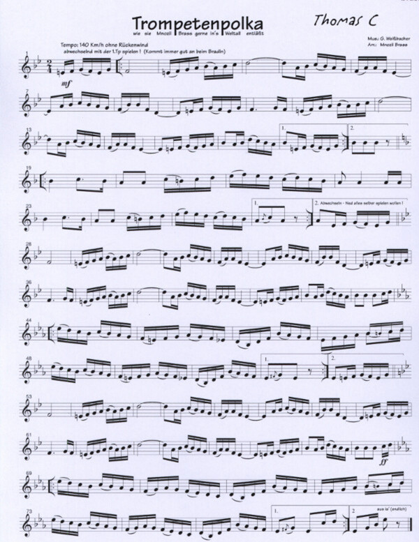 trompetenpolka noten